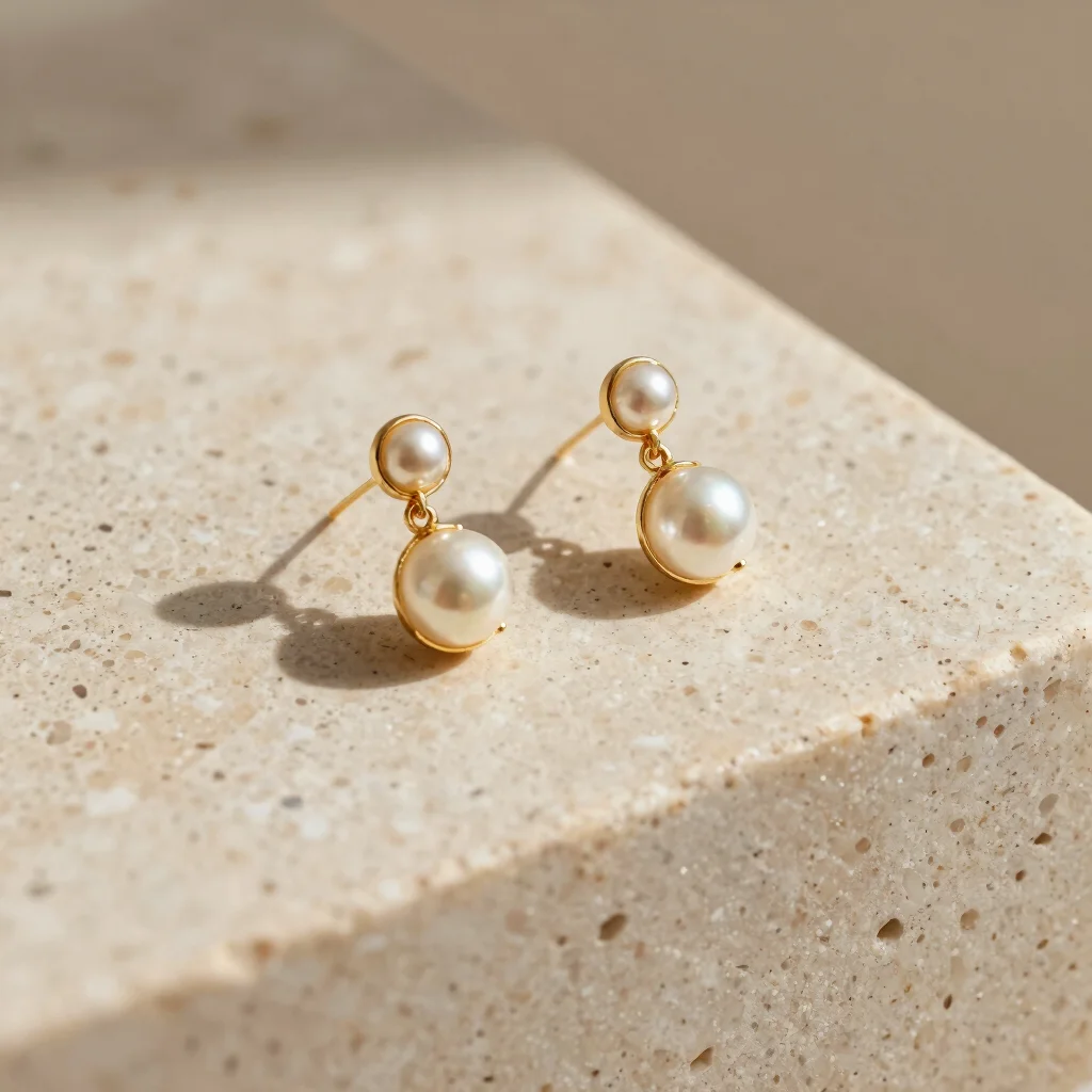 Solstice Pearl Drop Earrings