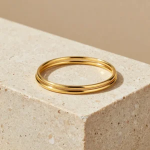 Verona Stackable Gold Bangles Set